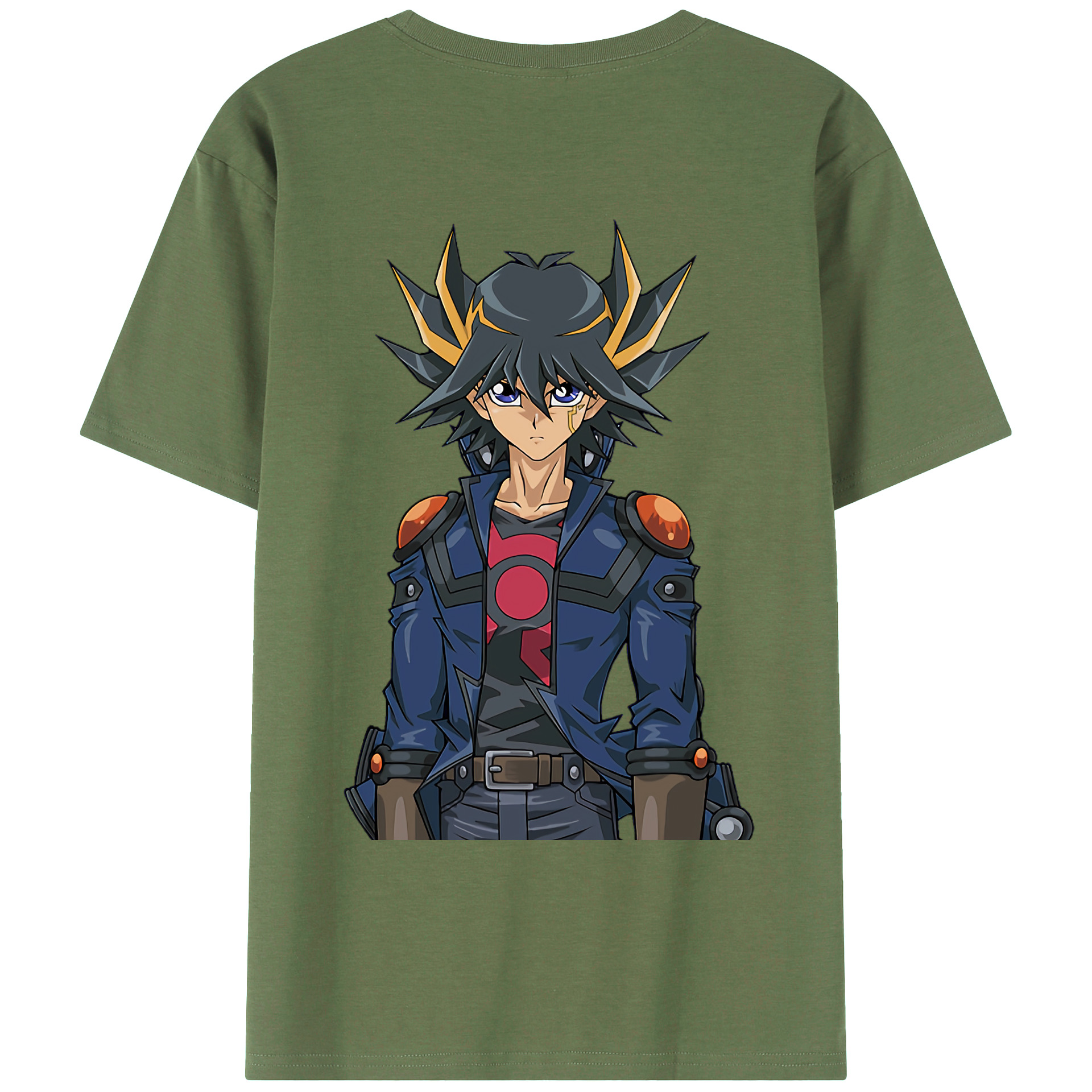 （画像用） 遊☆戯☆王 Yu-Gi-Oh! 綿100％ メンズ半袖Tシャツ（バックプリント） 通気性
